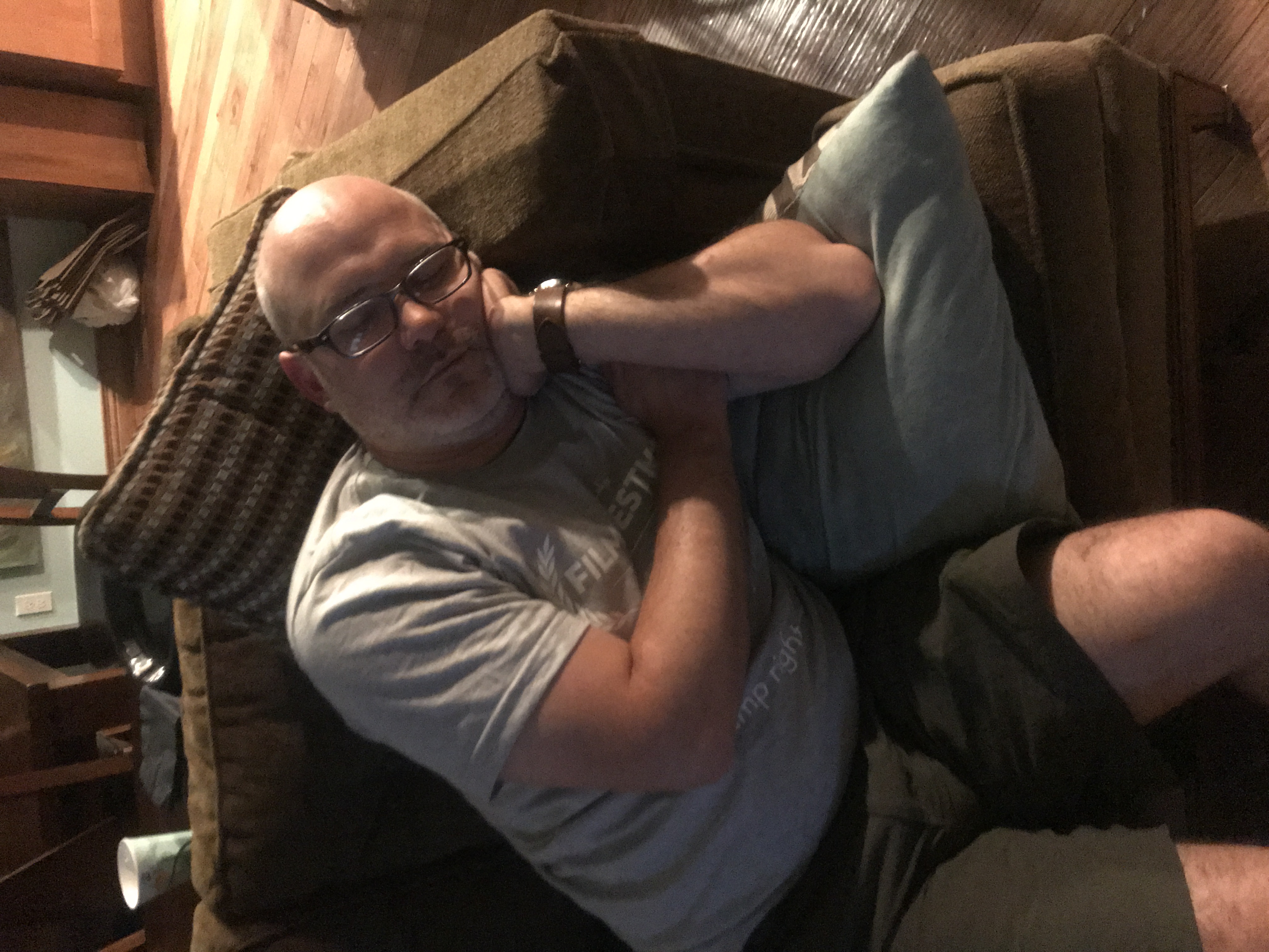 Relaxing on the couch, 2018