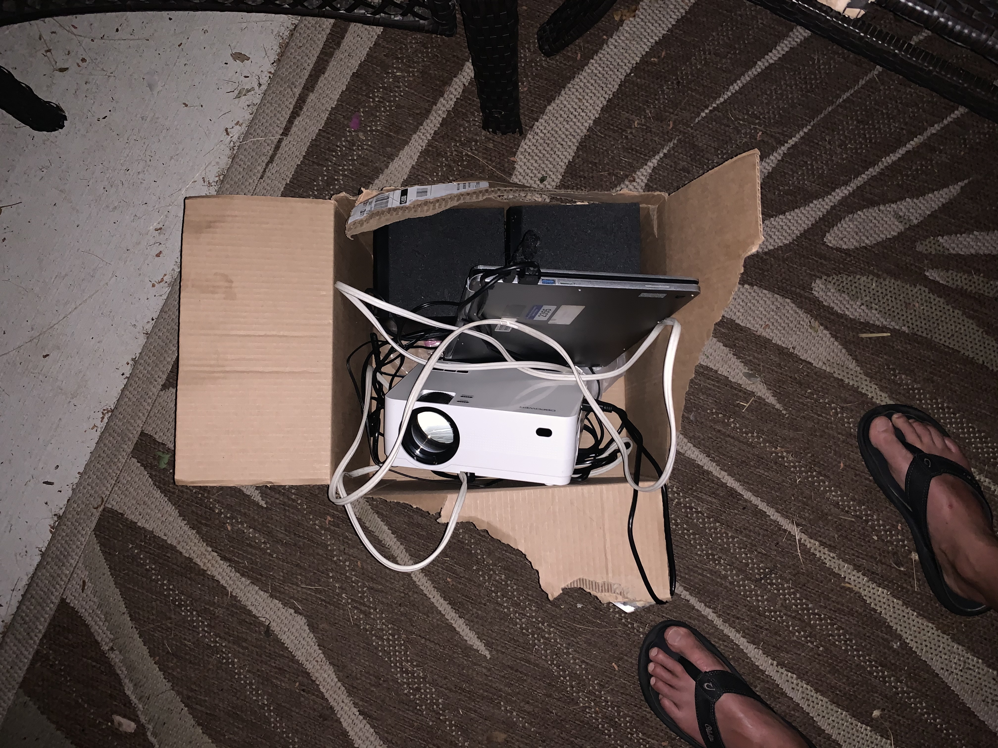 The projector setup, 2020