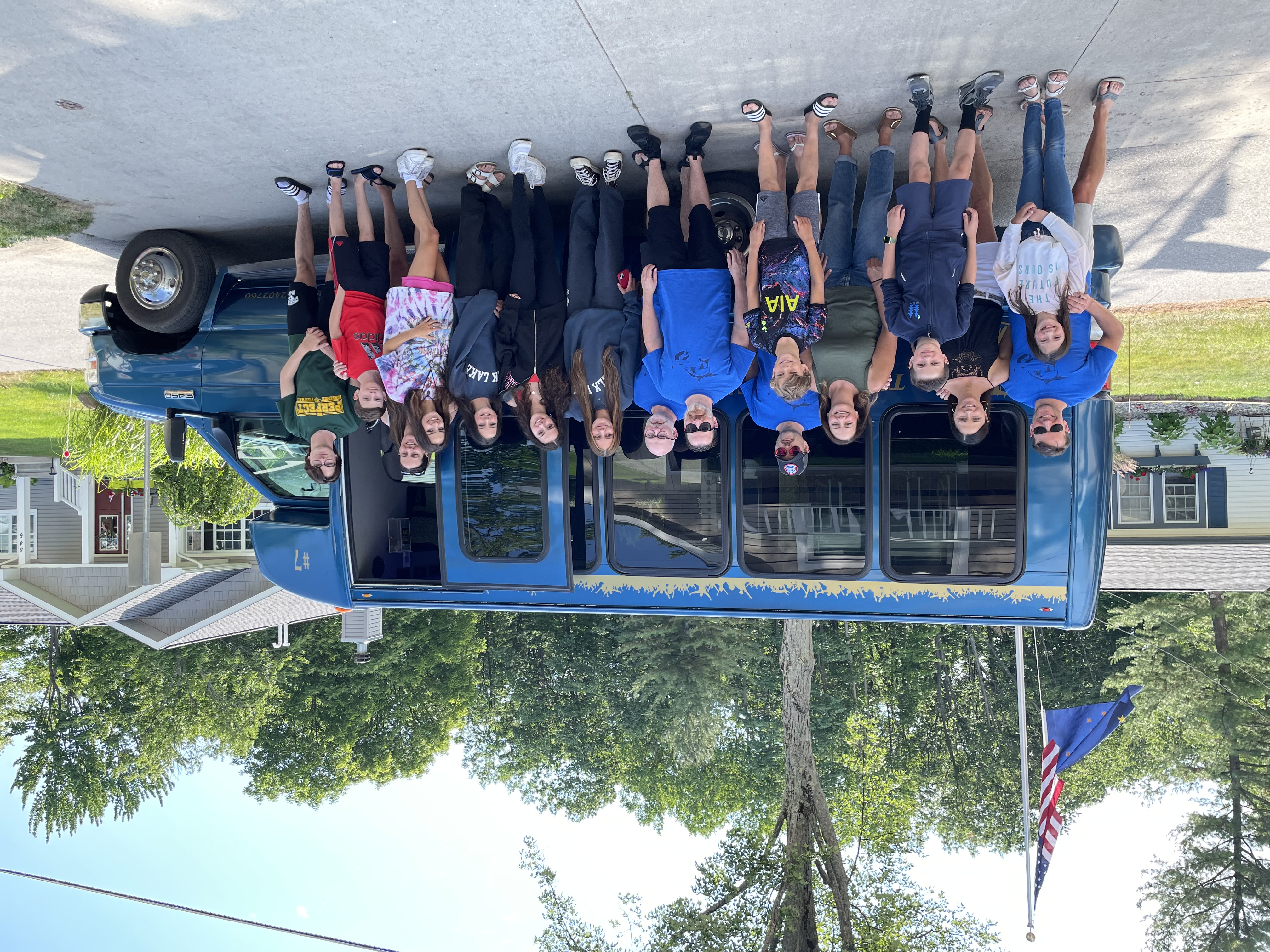 Group photo at the bus, 2022